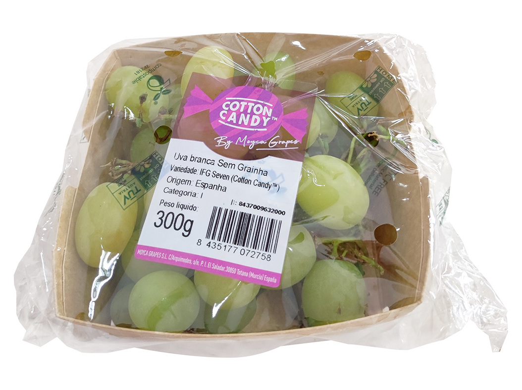 UVA BRANCA SEM GRAINHA (SABOR A ALGODÃO DOCE) 300G