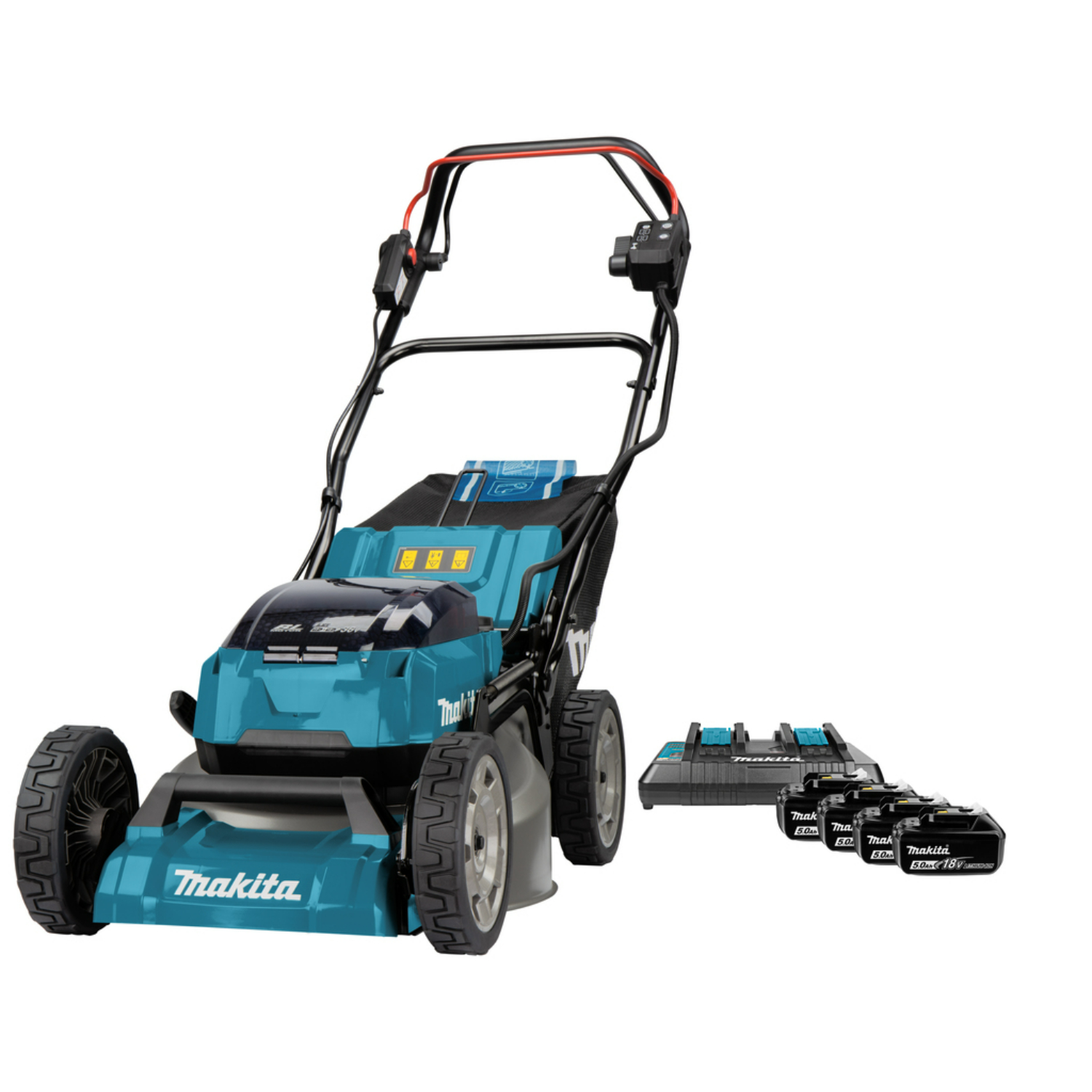 Makita DLM462PT4 36V (2x18V) Li-Ion accu grasmaaier set (4x 5.0 Ah accu) - 46cm