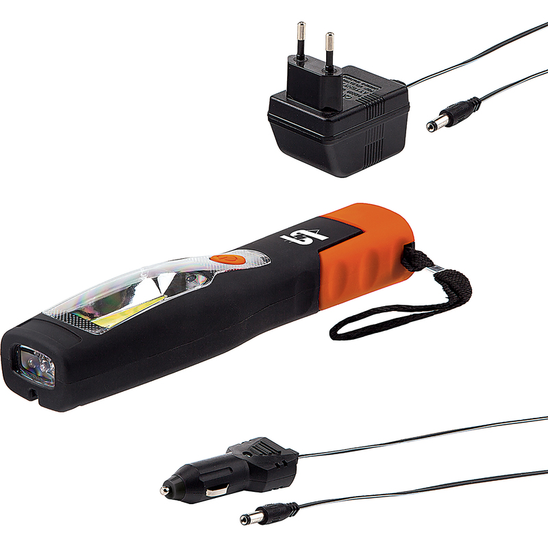 Steffen Akku-Handleuchte Worklight, drehbar 180°, 2 W, 200 lm, schwarz