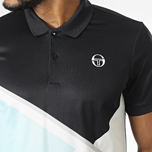Polo Manches Courtes Scaleno 40174 Noir Blanc
