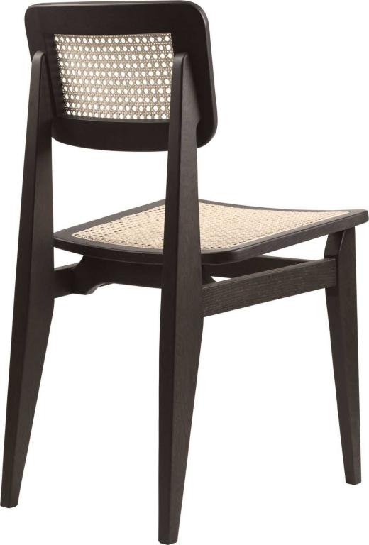 Gubi C-chair stoel, black stained oak matt