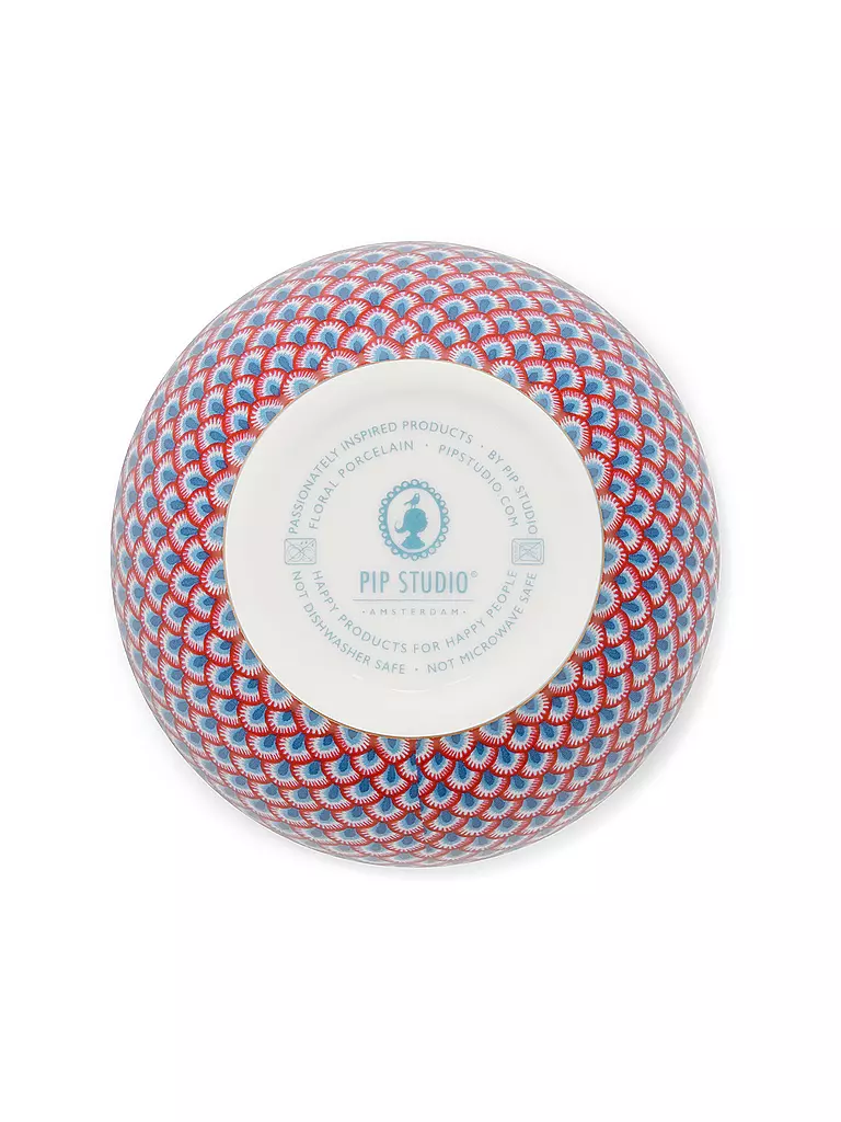 PIP STUDIO Schale 9,5cm FLOWER FESTIVAL Red Light Blue hellblau