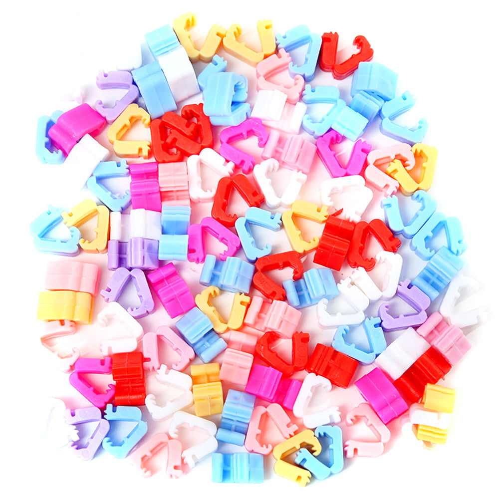 (100er Set) 12x8mm Party Ballon Clips Luftballon Mini Verschlüsse Bunte Ballon Knotenhilfe - Assortiert