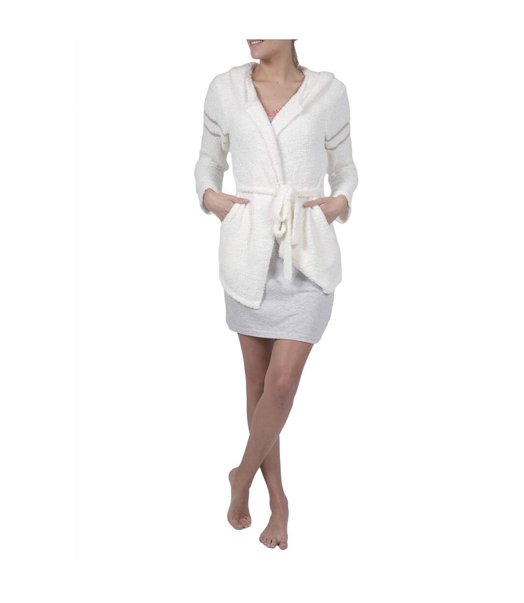 Peignoir polaire court femme