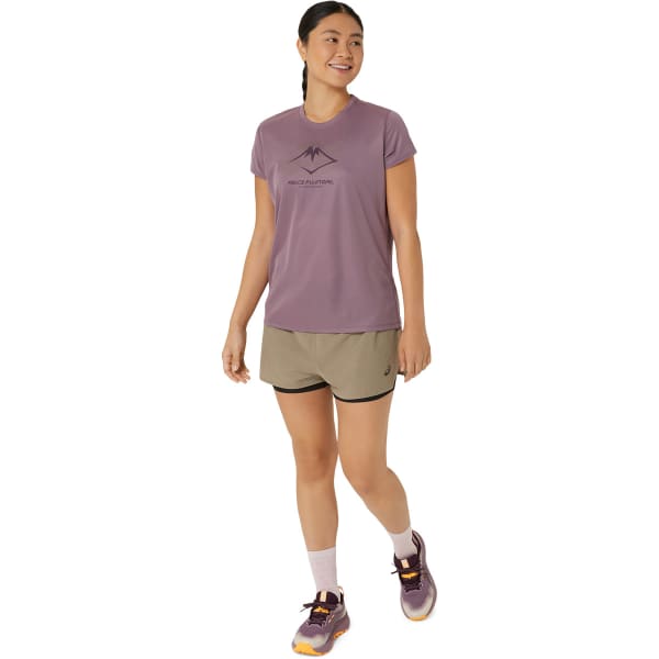 T-shirt running ASICS FUJITRAIL LOGO SS TOP DUSTY MAUVE