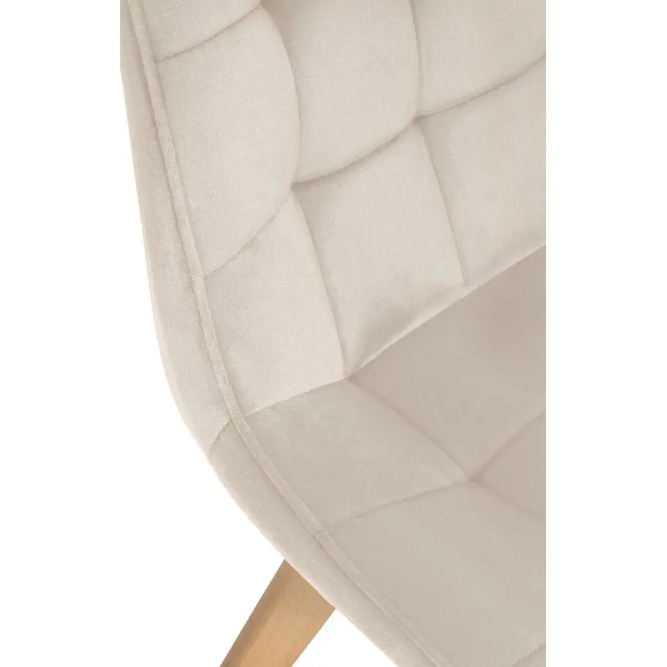 CLP Eetkamerstoel Brook natura Frame - Fluweel - creme