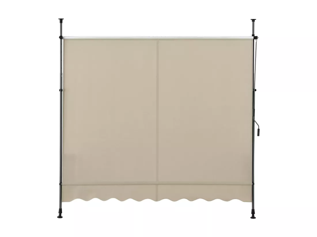 Brise-soleil métal et polyester métal argentée 150 x 120 x 300 cm 03_0001103