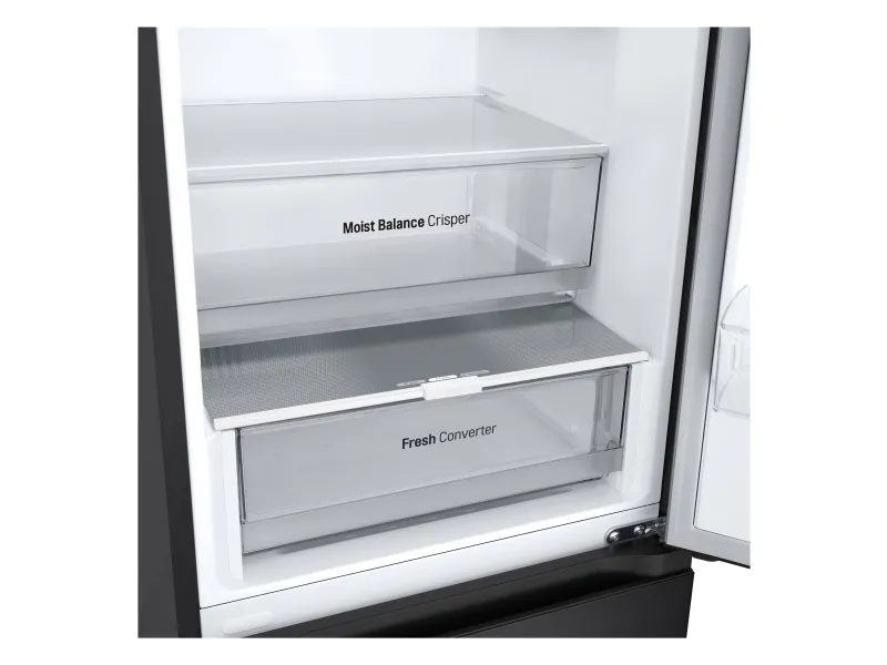 LG GBV3100DEP - Køleskab/fryser - bund-fryser - bredde: 59.5 cm - dybde: 68.2 cm - højde: 186 cm - 344 liter - Klasse D - grafitsort