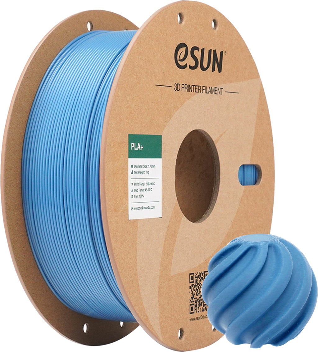 eSUN  PLA+ Haze Blue, 1,75 mm / 1000 g    PLA-Filament mit verbesserten physikalischen Eigenschaften in Haze Blue
