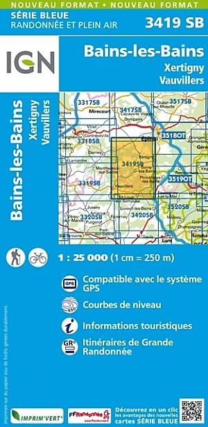 IGN - 3419 SB BAINS LES BAINS 1 25 000