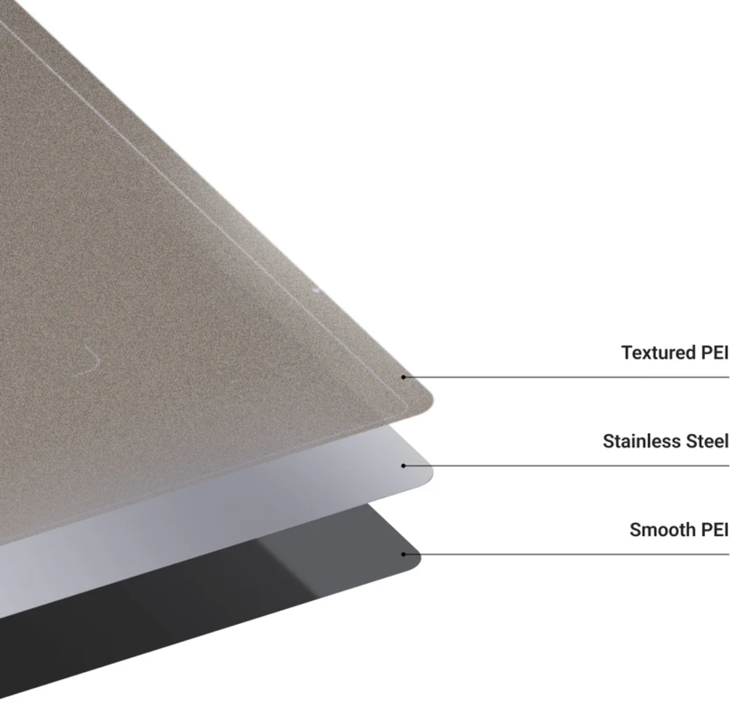 Snapmaker  Dual Textured PEI Bauplatte mit Magnetbasis, Artisan PEI    Doppelseitig beschichtete Bauplatte