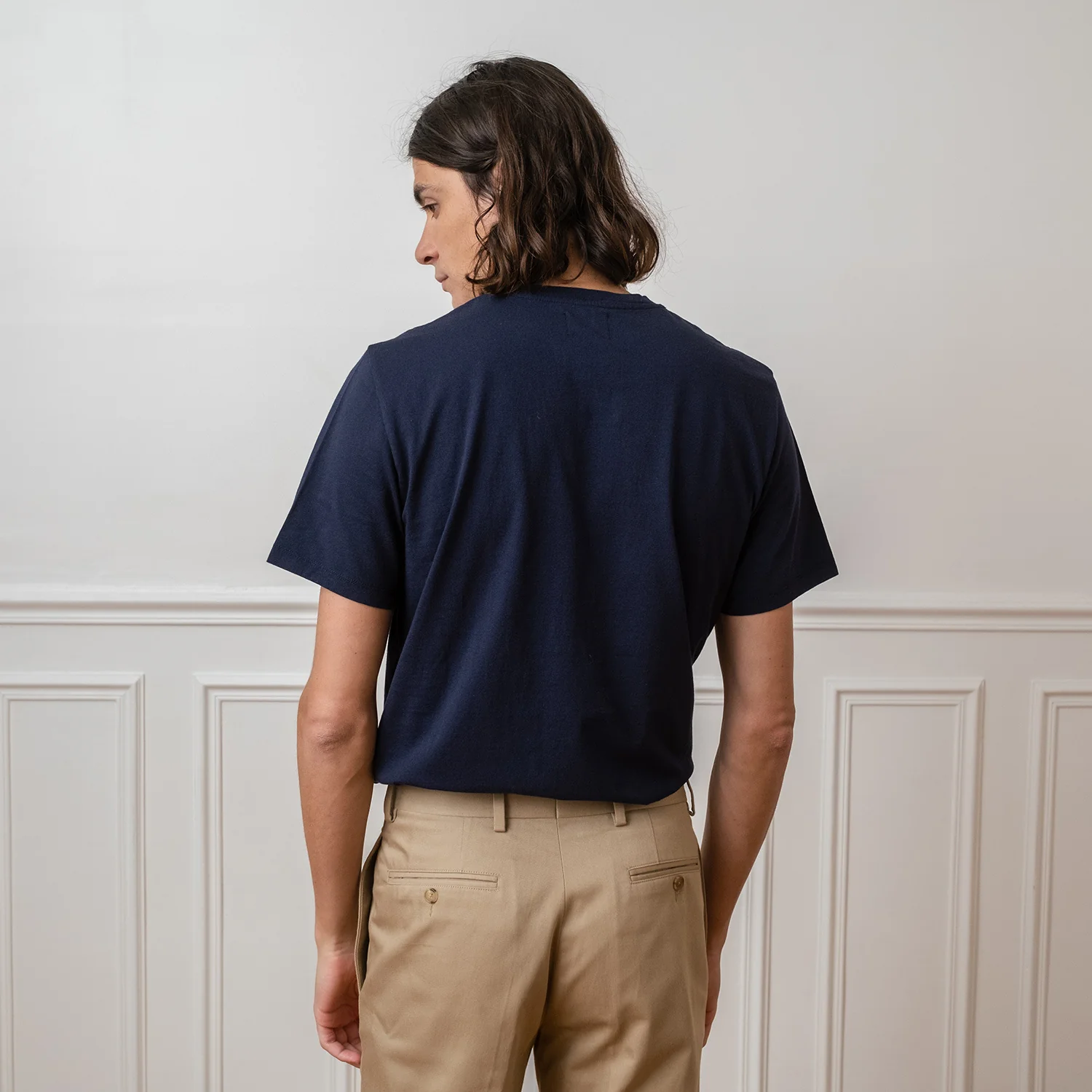 Navy organic cotton T-shirt