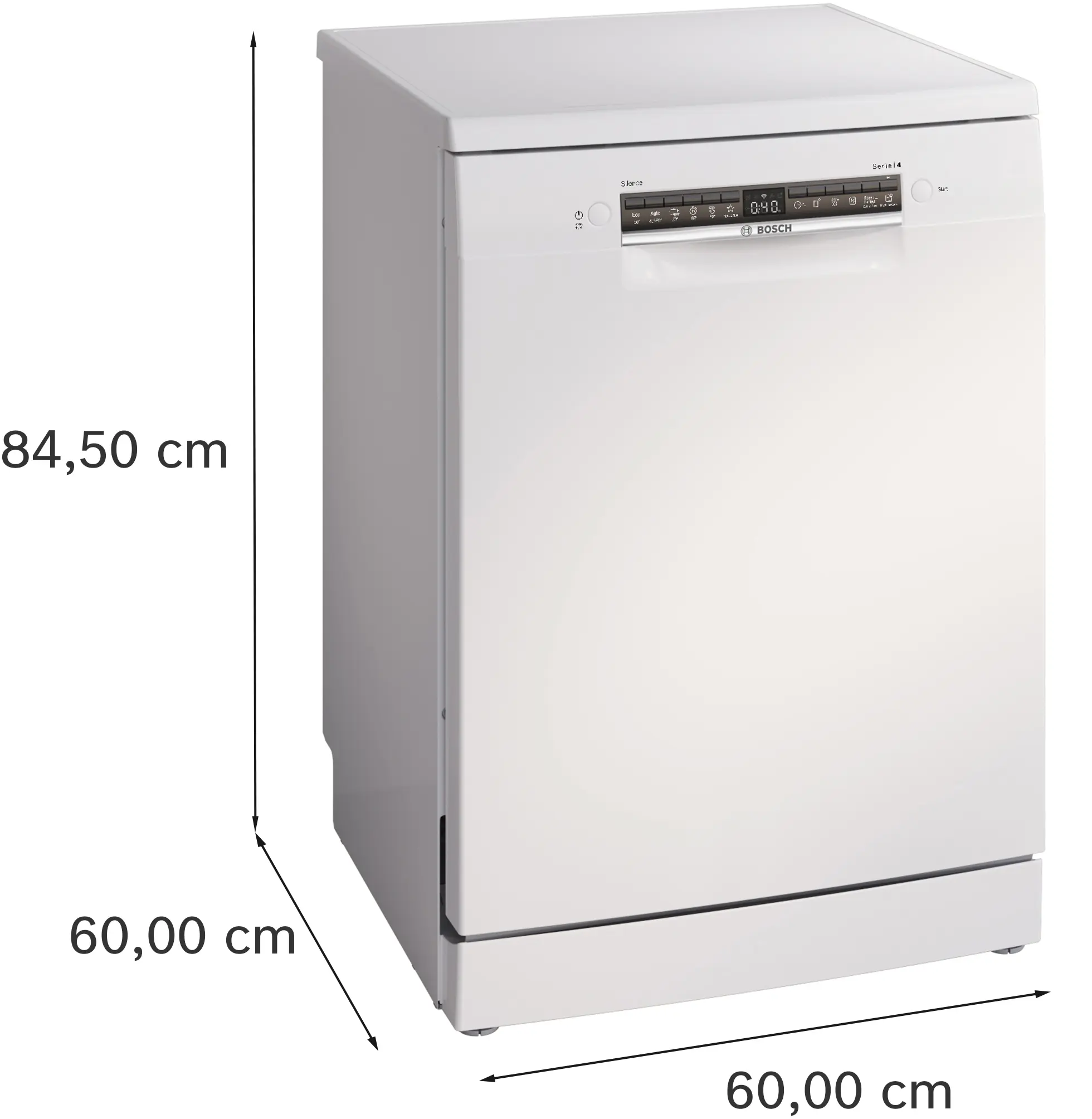 Serie 4 Vrijstaande vaatwasser 60 cm Wit