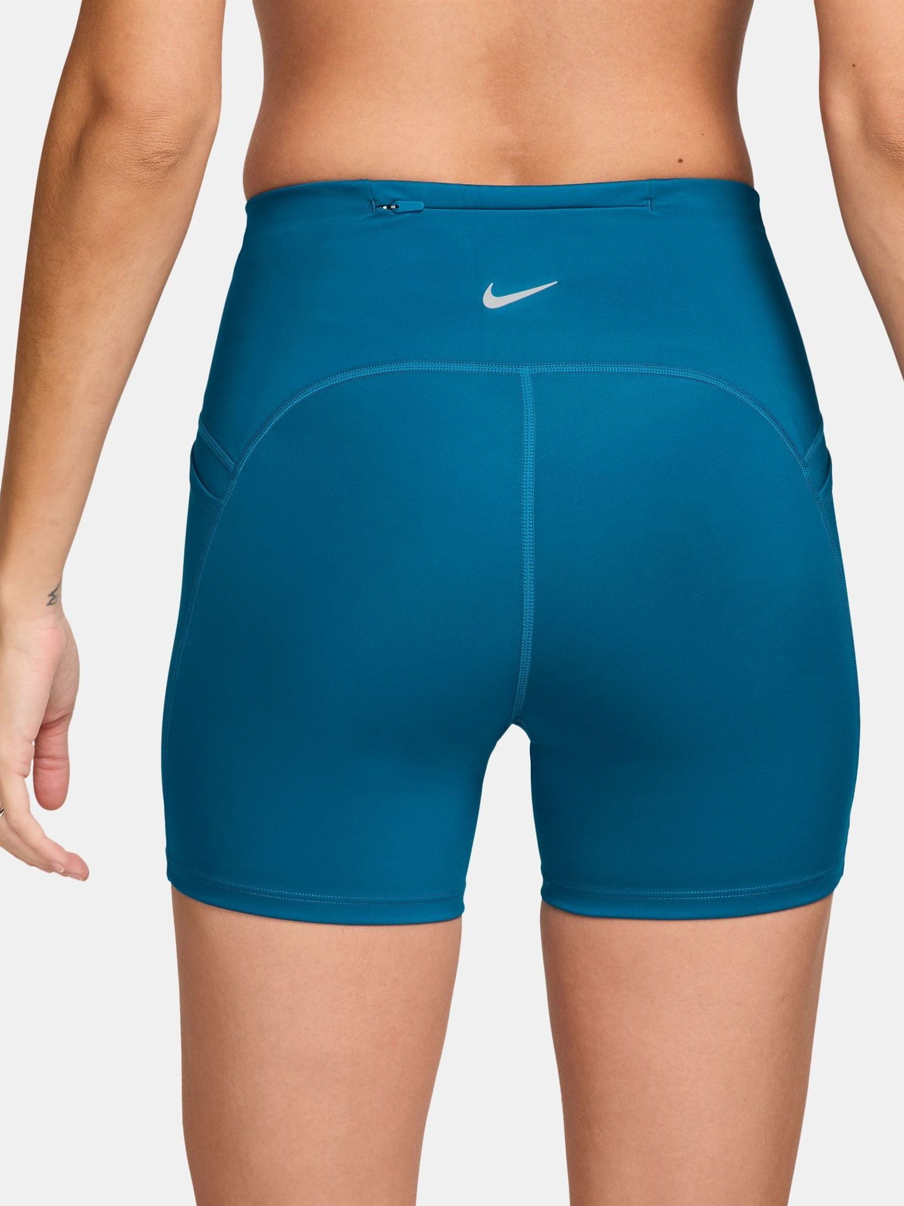 Nike Swift Hoge taille 4inch Strakke Hardloopshort met zakken
