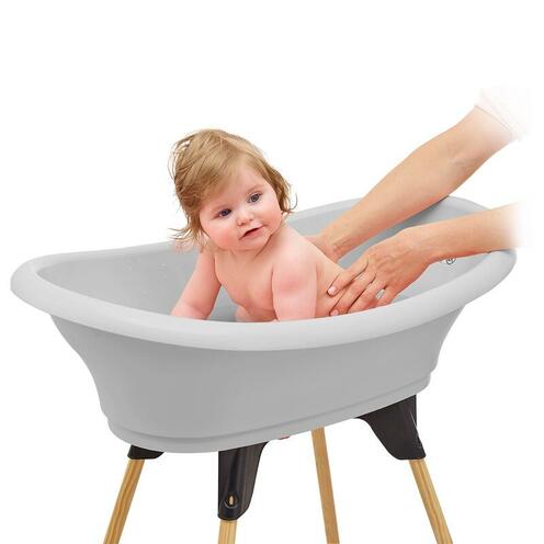 Kit Baignoire Vasco Gris Charme : Baignoire + Pieds + Tuyau de vidange - THERMOBABY