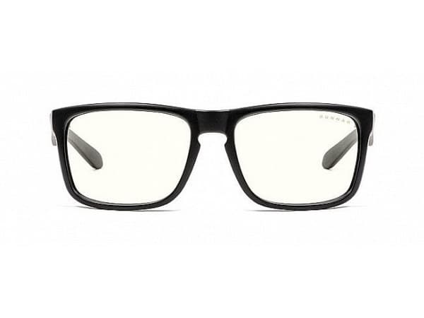 Gunnar Optiks Intercept, Rektangel, Spilling, Sort, Nylon-polymer, Bred passform, Klar