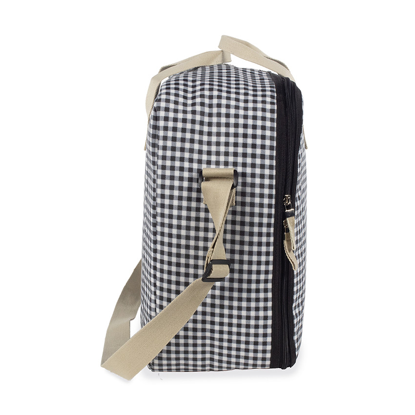 Valise de maternité I Love Vichy noir