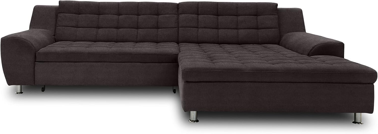DOMO. collection Ecksofa Merida, Sofa in L-Form, Eckcouch, Couch-Garnitur, Polsterecke 304 x 200 x 84 cm (BxTxH), espresso