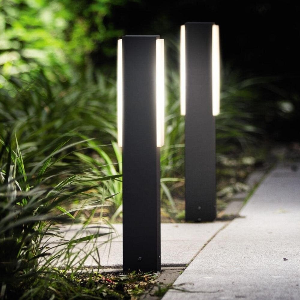 LED sokkellamp Stratosphere in antraciet en wit 2x 1,9W 800lm IP44