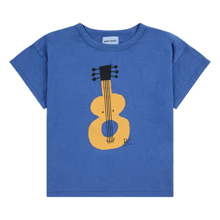 Bobo Choses T-Shirt Coton Bio Guitare | Bleu