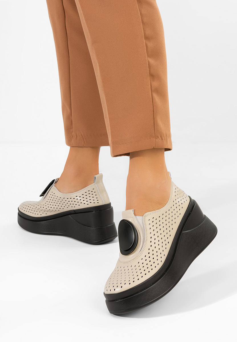 Chaussures casual à plateforme beige Aleksa