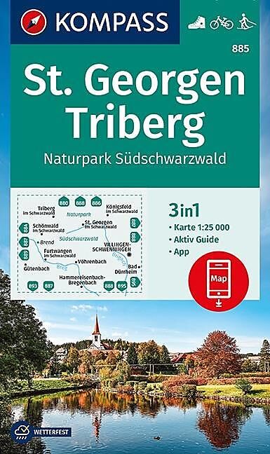 KOMPASS - 885 ST GEORGEN TRIBERG 1 25 000