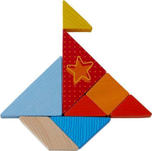 Legespiel BUNTER TANGRAM-MIX 21-teilig