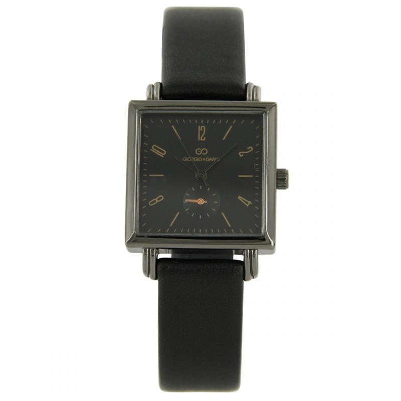 Coffret montre Femme GIORGIO bracelet Cuir Noir