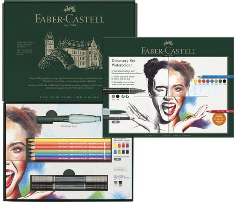 Faber-Castell - Discovery Set Albrecht Durer - Aquarel Kleurpotloden en Markers - 12 Stuks
