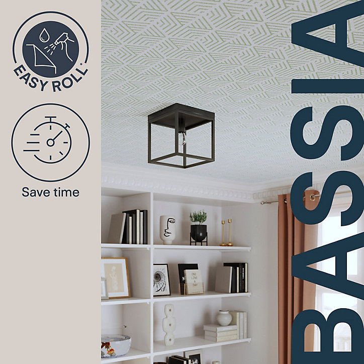 Papier peint pré-encollé vinyle intissé Easy Roll GoodHome Bassia vert l.53 x H.1005 cm