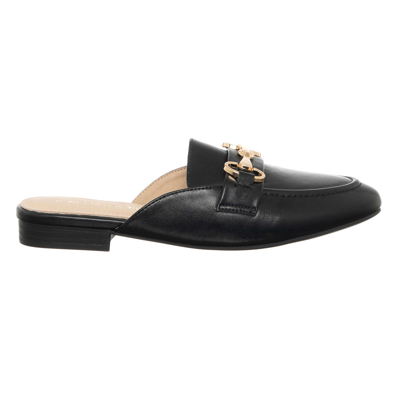 Loretta by Loretta Mules en Cuir Lov noires