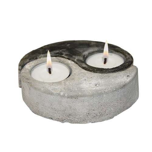 Betonform Kerzenständer, Ying-Yang 130 mm