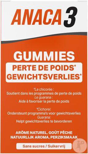 Anaca 3 Gummies Perte De Poids Sans Sucres 60 Pièces