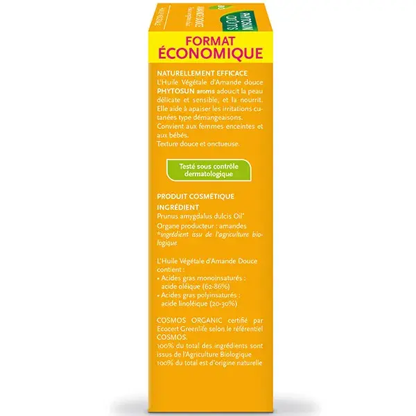 Óleo de Amêndoas Doces Orgânico Phytosun Arôms 100ml
