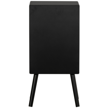 WOOOD nachtkastje hoog Ozzy zwart hout 75 x 36 x 30 cm