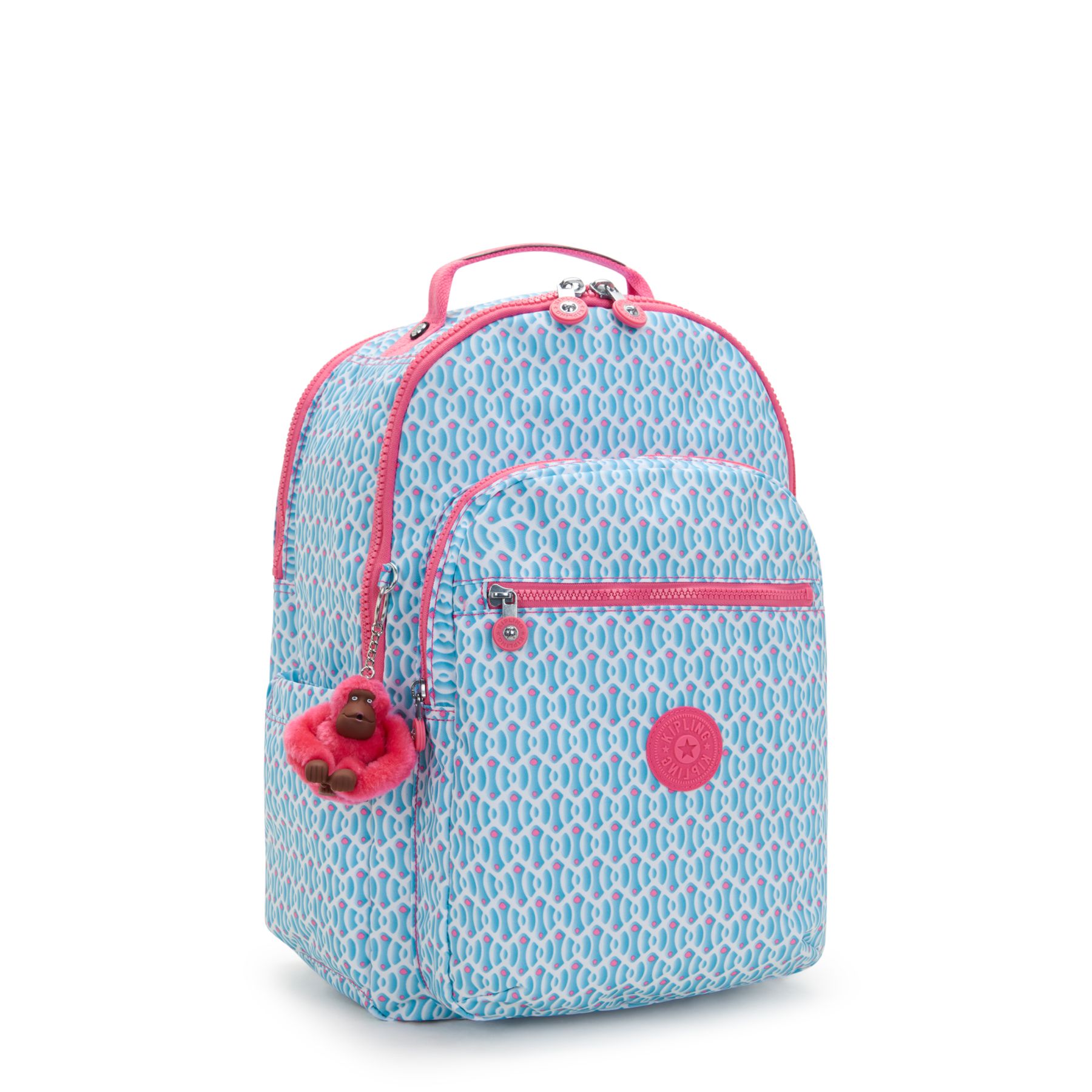 SEOUL COLLEGE Grand sac à dos avec compartiment séparé pour ordinateur portable - Dreamy Geo Combo
