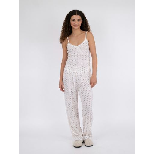 Neo Noir Lindsay Pointelle Heart Top, White, 36
