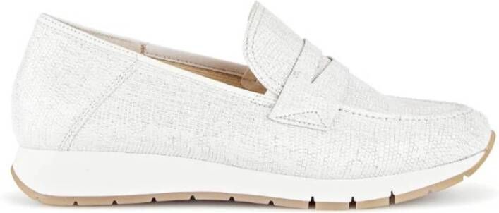 GABOR Instappers Dames 471.11 Maat: 41 Materiaal: Leer Kleur: Wit