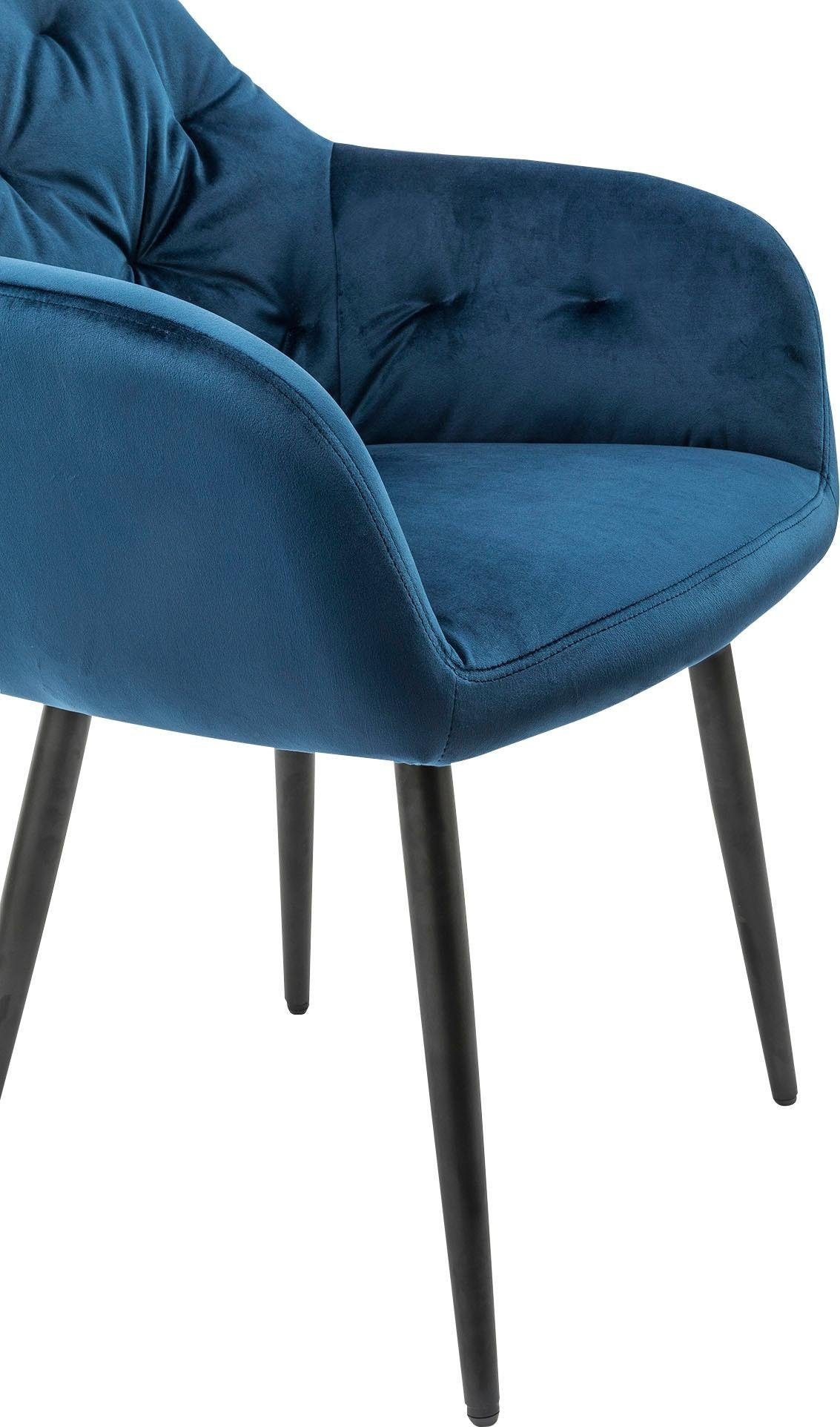 SalesFever Esszimmerstuhl »Coventry Komfortabler Polstertuhl im eleganten Stil« () Stilvoll mit eleganter Knopfheftung