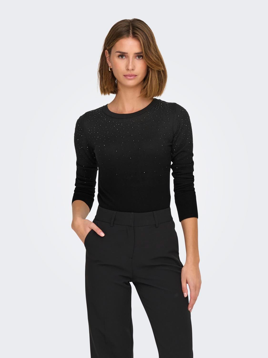 ONLSOLITA Strickpullover Black