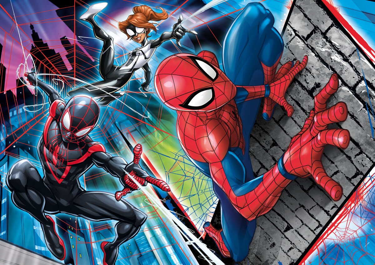 Spiderman Puslespil - Super Color - Clementoni - 60 Brikker