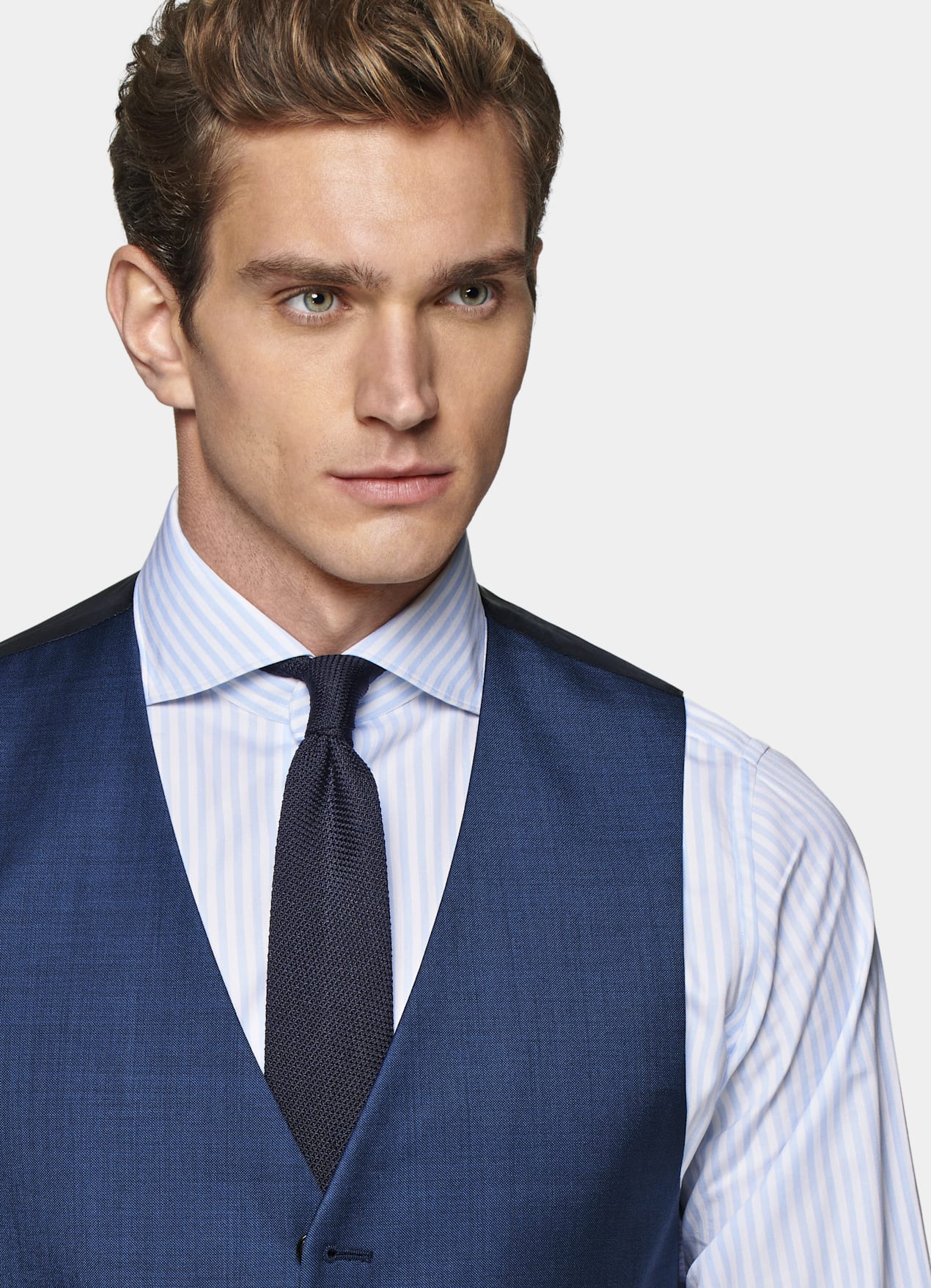 Gilet de costume bleu moyen