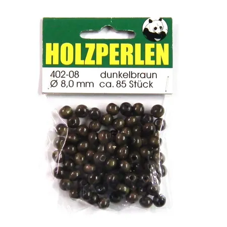 Meyco Holzperlen 8 mm, dunkelbraun, ca. 85 Stück
