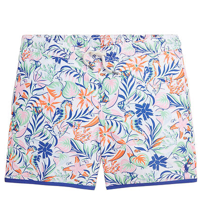 Polo Ralph Lauren Bådeshorts - Briggs - Hvid m. Bl?/ Grøn/Orange/