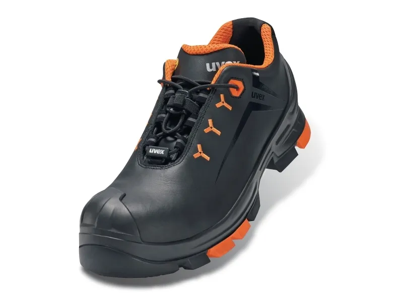 Uvex 65022, Unisex, Voksen, Sikkerhedssko, Orange, Sort, ESD, S3, SRC, Hurtig luk snørebånd