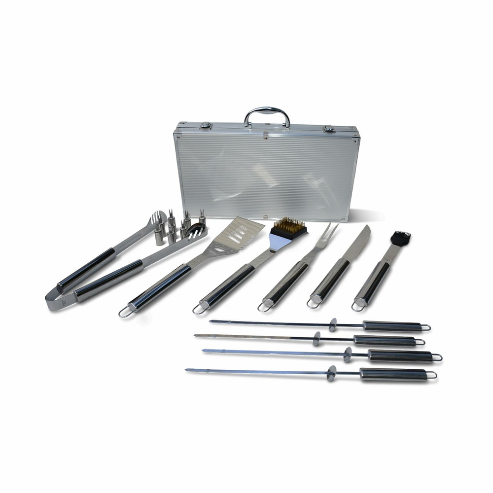 Sweeek - mallette d'ustensiles pour barbecue et plancha -18 pièces