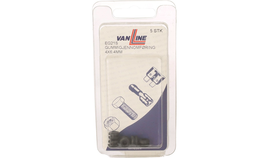 Gummigennemføring 4x4.6mm