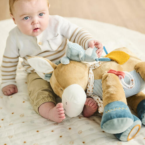 Peluche d'activités Félix&Léo âne Léo multicolore - NATTOU