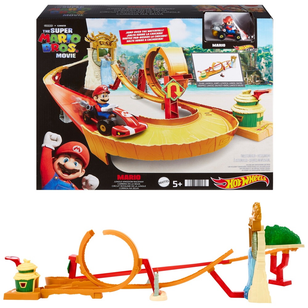 Hot Wheels Super Mario Movie Dschungelkönigreich Rennstrecken-Spielset