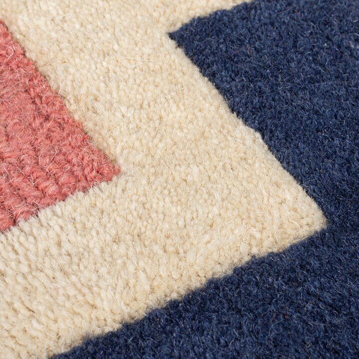 Retro vloerkleed - Ryano Blokken Multicolor